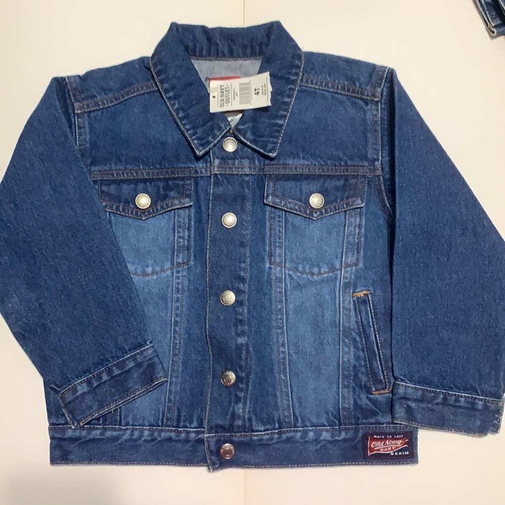 New Old Navy Blue jean jacket toddler 4T Boys
